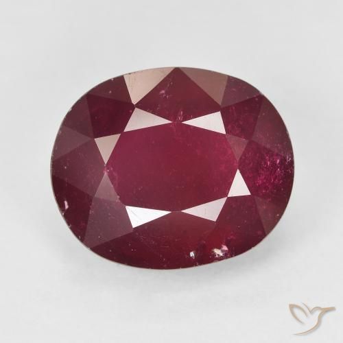 11.91ct 天然 ワインレッド ルビー, 楕円形, VS-SI