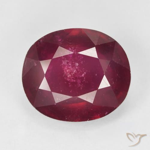 12.32ct 天然 濃い赤みがかったピンク ルビー, 楕円形, VS-SI