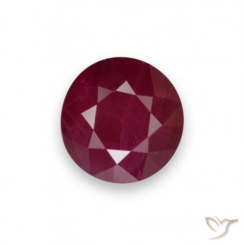 0.96ct 天然 ディープレッド ルビー, ラウンド, VS-SI