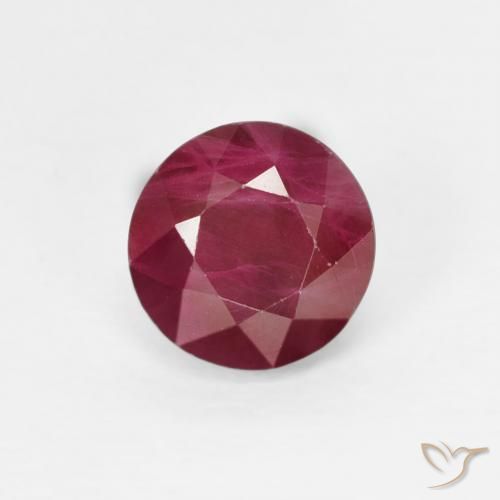 1.06ct 天然 ディープレッド ルビー, ラウンド, VS-SI