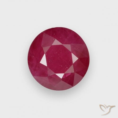0.66ct 天然 ミディアムレッド ルビー, ラウンド, VS-SI