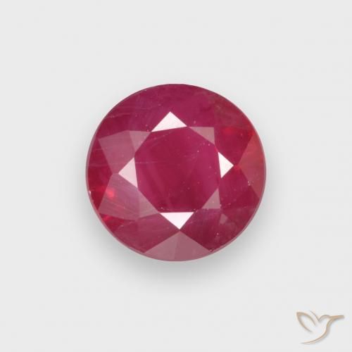 0.91ct 天然 濃い紅 ルビー, ラウンド, VS-SI