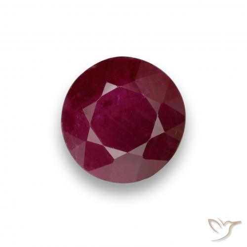 0.90ct 天然 ワインレッド ルビー, ラウンド, VS-SI