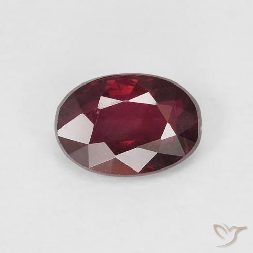 0.52ct 天然 ミディアムレッド ルビー, 楕円形, VS-SI