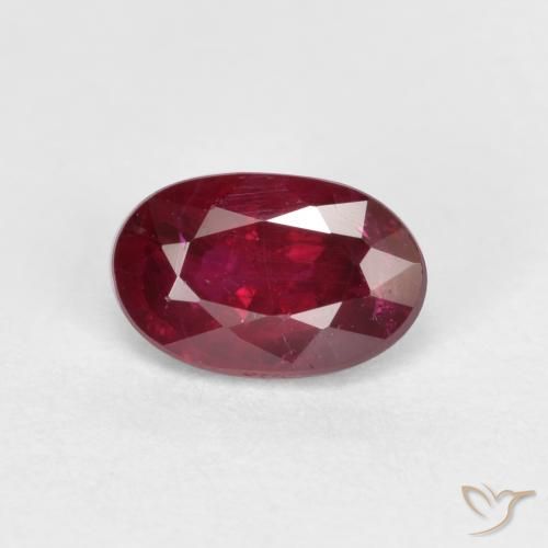 0.55ct 天然 ブラッドレッド ルビー, 楕円形, VS-SI