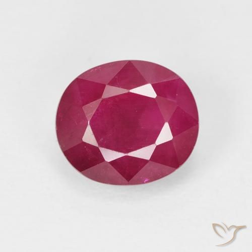 1.59ct 天然 赤みがかったピンク ルビー, 楕円形, VS-SI