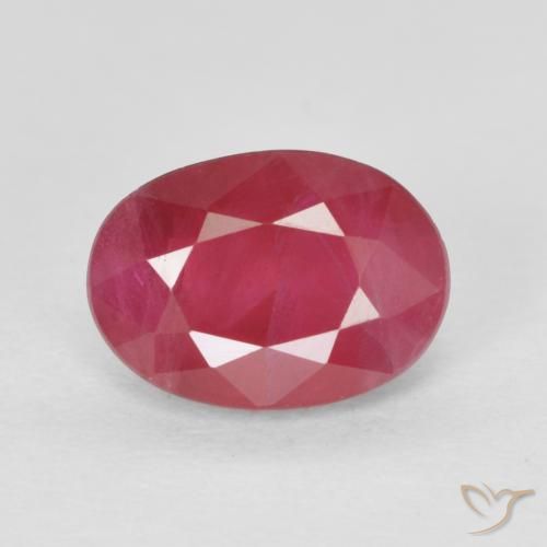 1.17ct 天然 ミディアムレッド ルビー, 楕円形, VS-SI
