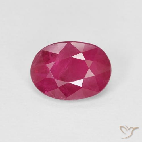 1.02ct 天然 Medium Dark-Red ルビー, 楕円形, VS-SI
