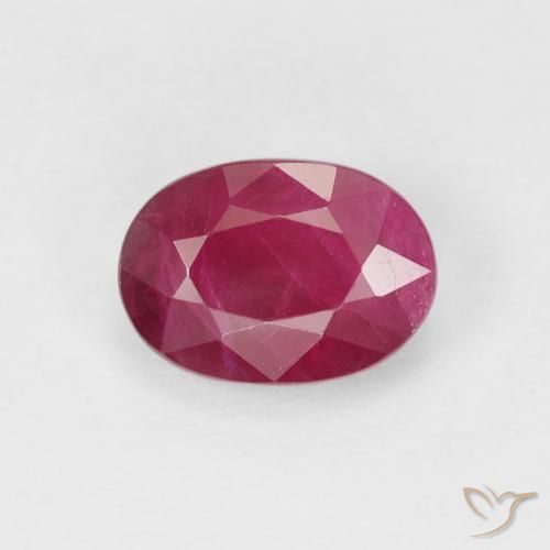 1.16ct 天然 濃い赤みがかったピンク ルビー, 楕円形, VS-SI