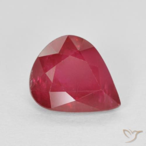 1.19ct 天然 濃い赤みがかったピンク ルビー, 洋梨の形, VS-SI