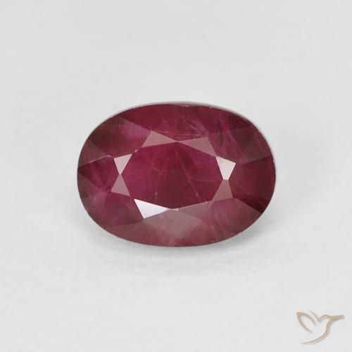 1.22ct 天然 濃い赤みがかったピンク ルビー, 楕円形, VS-SI