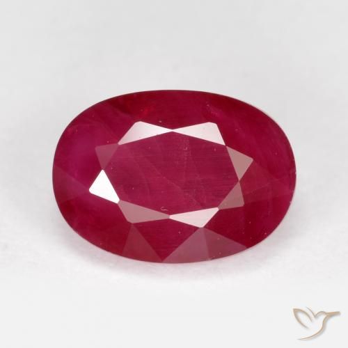 1.28ct 天然 ジャム・レッド ルビー, 楕円形, VS-SI