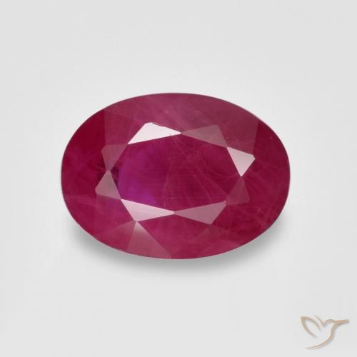 1.33ct 天然 赤みがかったピンク ルビー, 楕円形, VS-SI