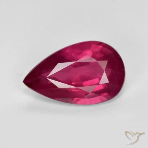 2.36ct 天然 ラズベリーレッド ルビー, 洋梨の形, VS-SI