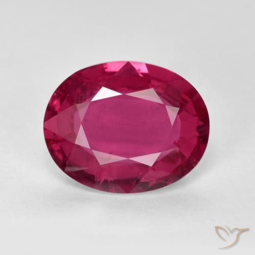 2.00ct 天然 濃い赤みがかったピンク ルビー, 楕円形, VS-SI