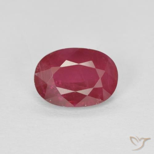 1.04ct 天然 ディープレッド ルビー, 楕円形, SI