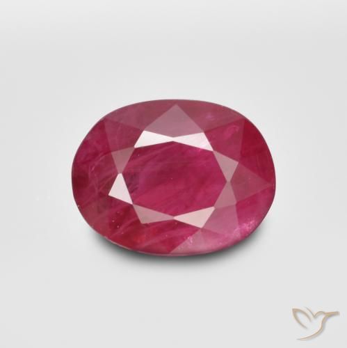 1.22ct 天然 ディープレッド ルビー, 楕円形, SI