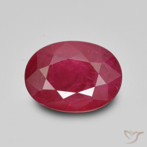 1.12ct 天然 ジャム・レッド ルビー, 楕円形, VS-SI