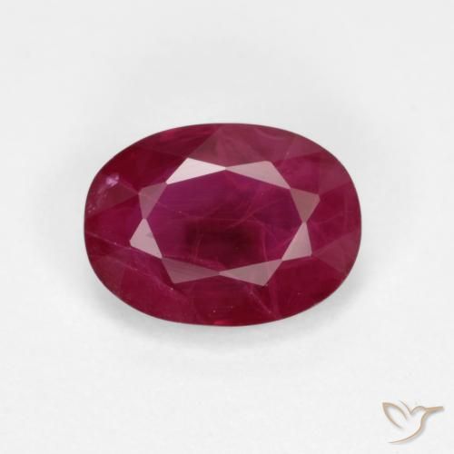 1.03ct 天然 ディープレッド ルビー, 楕円形, VS-SI