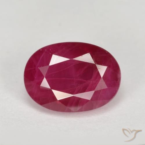 1.27ct 天然 ピンクがかったレッド ルビー, 楕円形, VS-SI