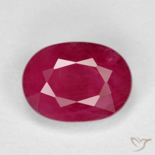 1.11ct 天然 ミディアムレッド ルビー, 楕円形, VS-SI
