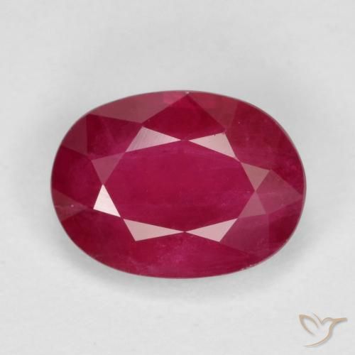 1.08ct 天然 ジャム・レッド ルビー, 楕円形, VS-SI