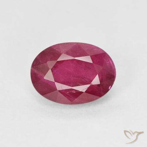 1.21ct 天然 ジャム・レッド ルビー, 楕円形, SI