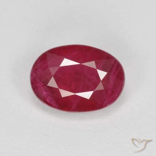 1.12ct 天然 濃い紅 ルビー, 楕円形, SI