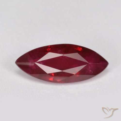 1.15ct 天然 ディープレッド ルビー, マーキーズ, SI