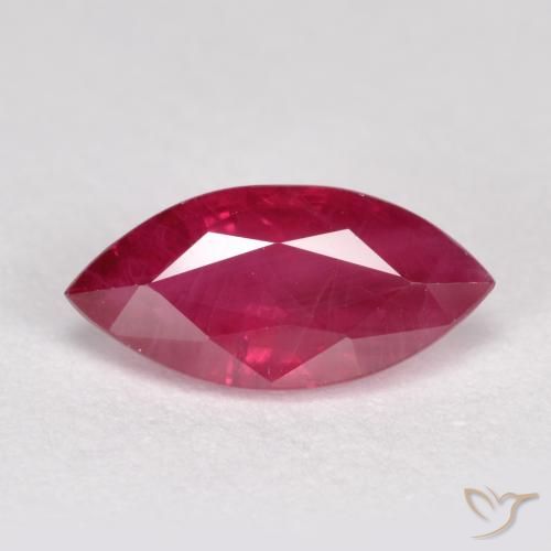 1.05ct 天然 ミディアムダークレッド ルビー, マーキーズ, SI