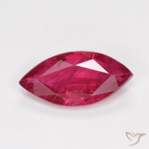 1.08ct 天然 ディープレッド ルビー, マーキーズ, SI