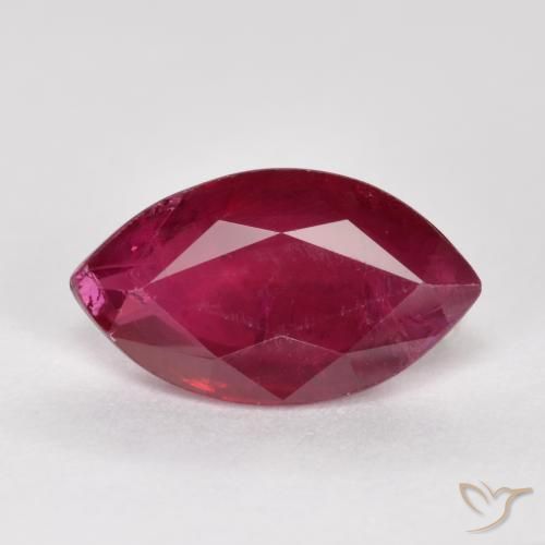 1.02ct 天然 ディープレッド ルビー, マーキーズ, SI