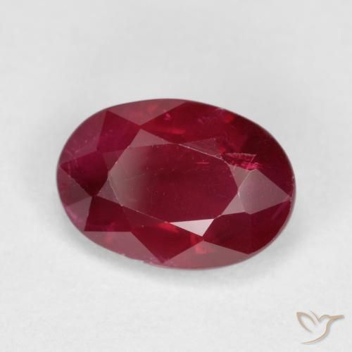 1.04ct 天然 ディープレッド ルビー, 楕円形, SI