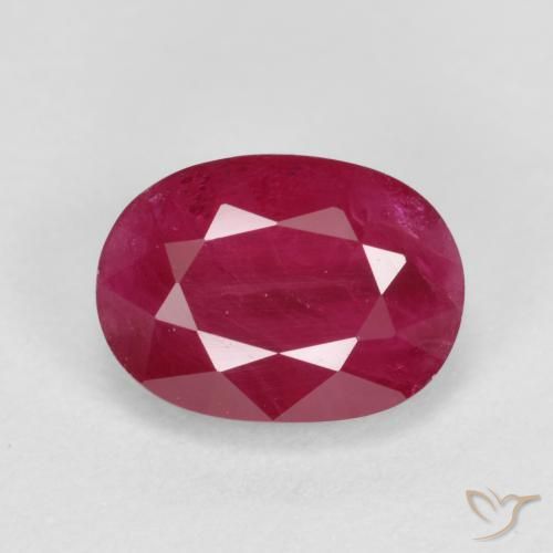 1.26ct 天然 ジャム・レッド ルビー, 楕円形, SI