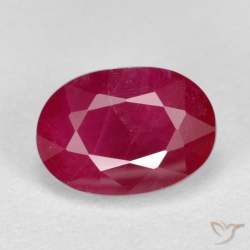 1.25ct 天然 ジャム・レッド ルビー, 楕円形, SI