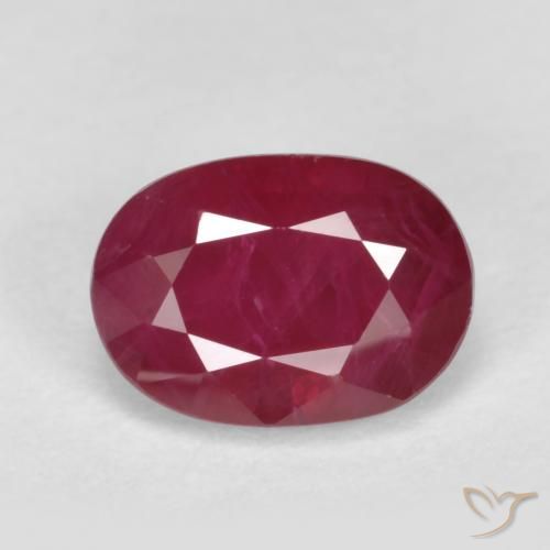 1.28ct 天然 ディープレッド ルビー, 楕円形, VS-SI