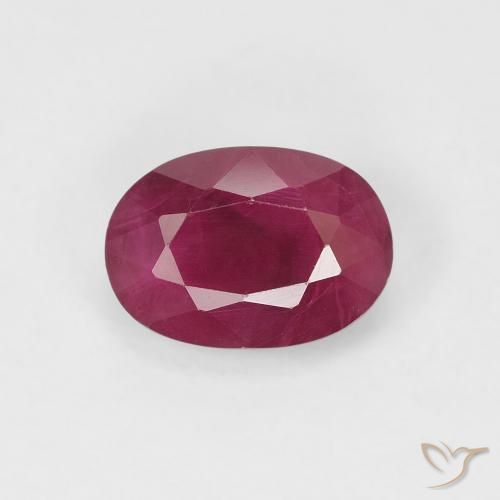 1.06ct 天然 濃い紅 ルビー, 楕円形, VS-SI