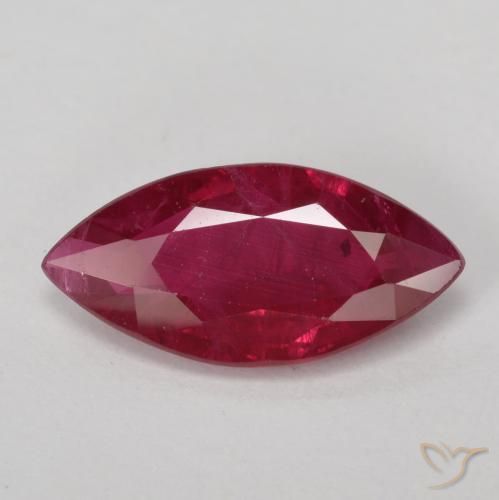 1.00ct 天然 ブラッドレッド ルビー, マーキーズ, VS-SI