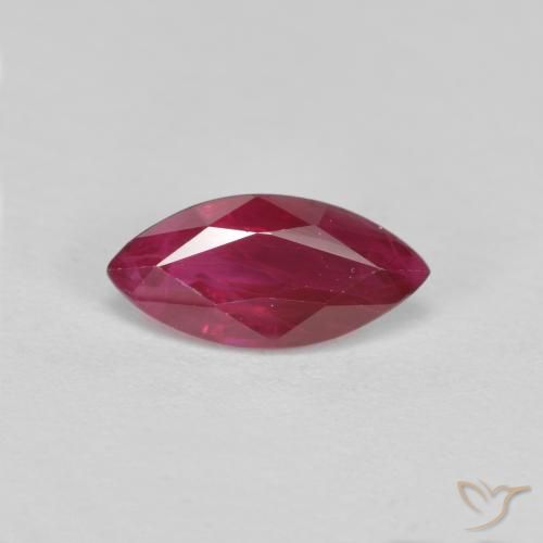 0.94ct 天然 ミディアムレッド ルビー, マーキーズ, VS-SI