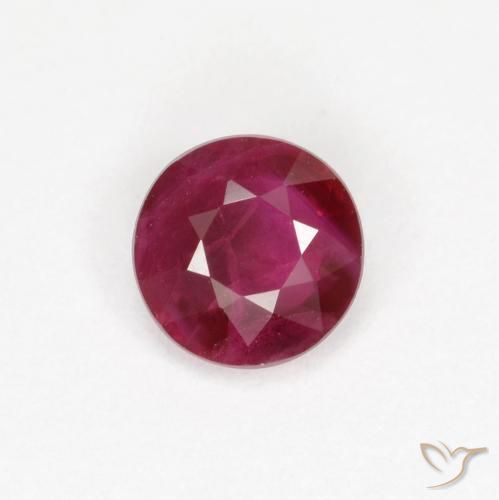 0.29ct 天然 ディープレッド ルビー, ラウンド, SI