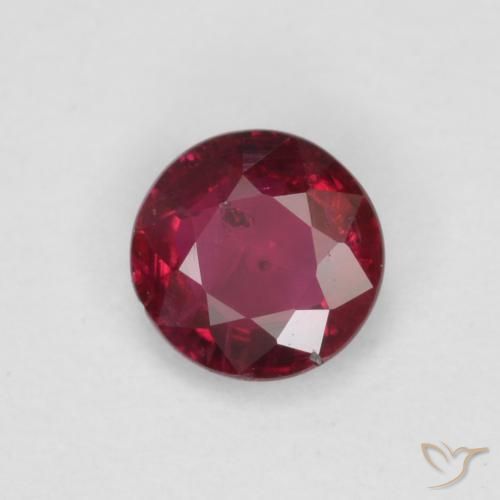 0.29ct 天然 ディープレッド ルビー, ラウンド, SI