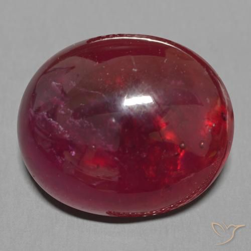 25.77ct 天然 ディープレッド ルビー, 楕円形, 半透明