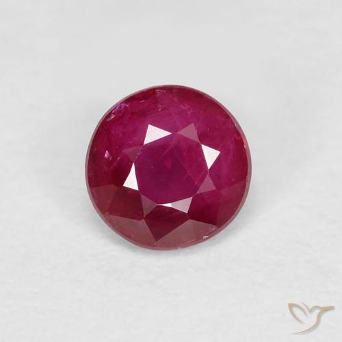 0.29ct 天然 濃いレッドワイン ルビー, ラウンド, VS