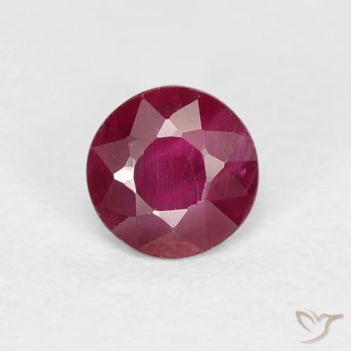 0.22ct 天然 濃いレッドワイン ルビー, ラウンド, VS