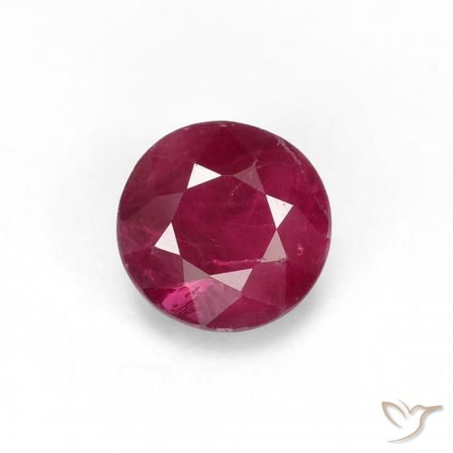 0.34ct 天然 ミディアムレッド ルビー, ラウンド, VS