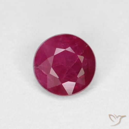 0.28ct 天然 濃いレッドワイン ルビー, ラウンド, VS-SI