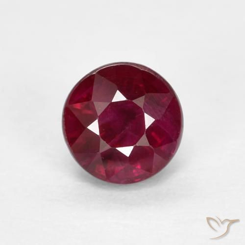 0.41ct 天然 ディープレッド ルビー, ラウンド, VS-SI