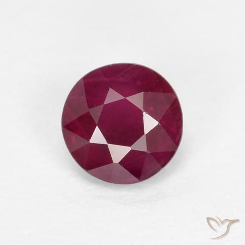 0.33ct 天然 ダークレッド ルビー, ラウンド, VS-SI