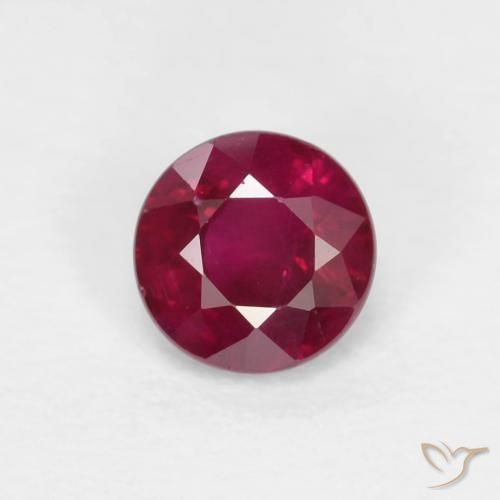 0.31ct 天然 ダークレッド ルビー, ラウンド, VS-SI