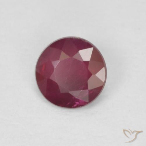 0.25ct 天然 ダークレッド ルビー, ラウンド, VS